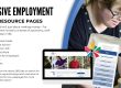Image of a young waitress serving a coffee and preview images of website displaying on a desktop. Text listing 7 New Resource Page titles.