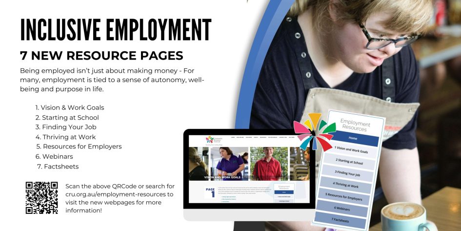 Image of a young waitress serving a coffee and preview images of website displaying on a desktop. Text listing 7 New Resource Page titles.